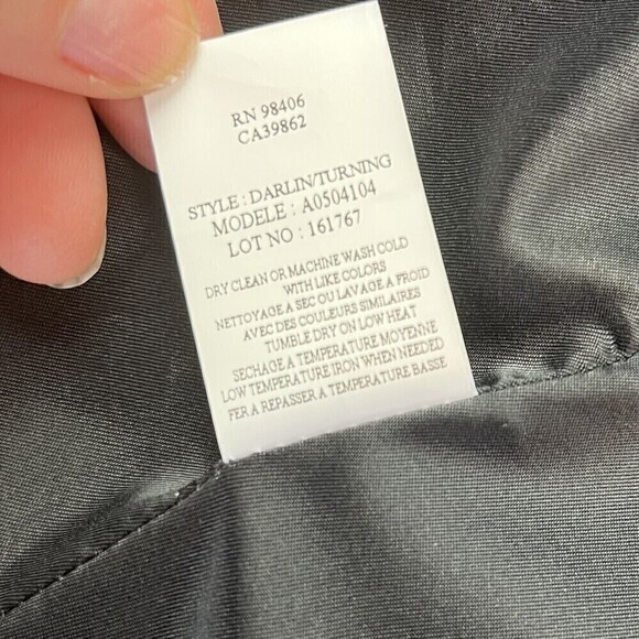 Theory Double Breasted Darlin Turning Blazer size 8 Jacket Navy Blue stretch - Picture 12 of 12